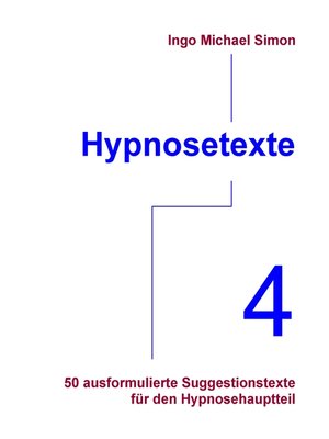 cover image of Hypnosetexte. Band 4